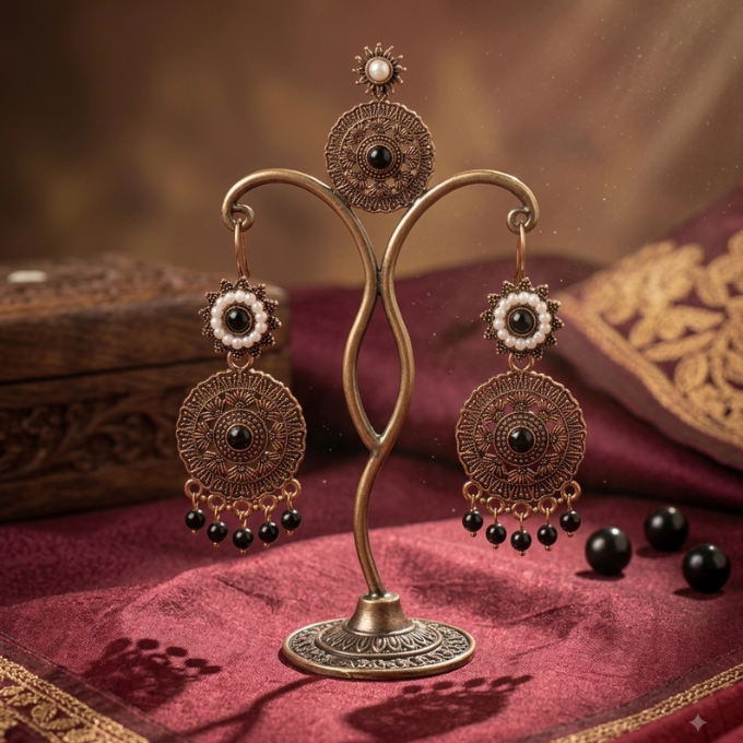 Earrings - Royal Antique Chakra Earrings – image 3