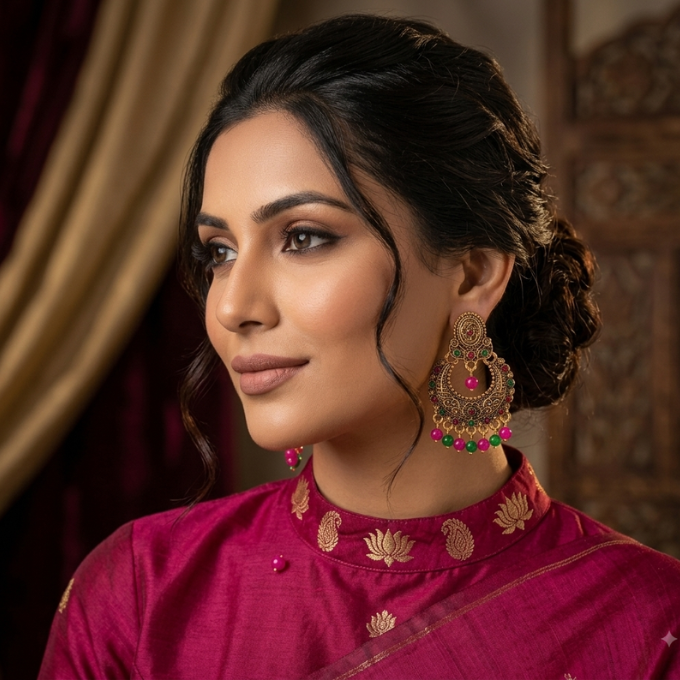 Earrings - Mayura Antique Chandbalis – image 1