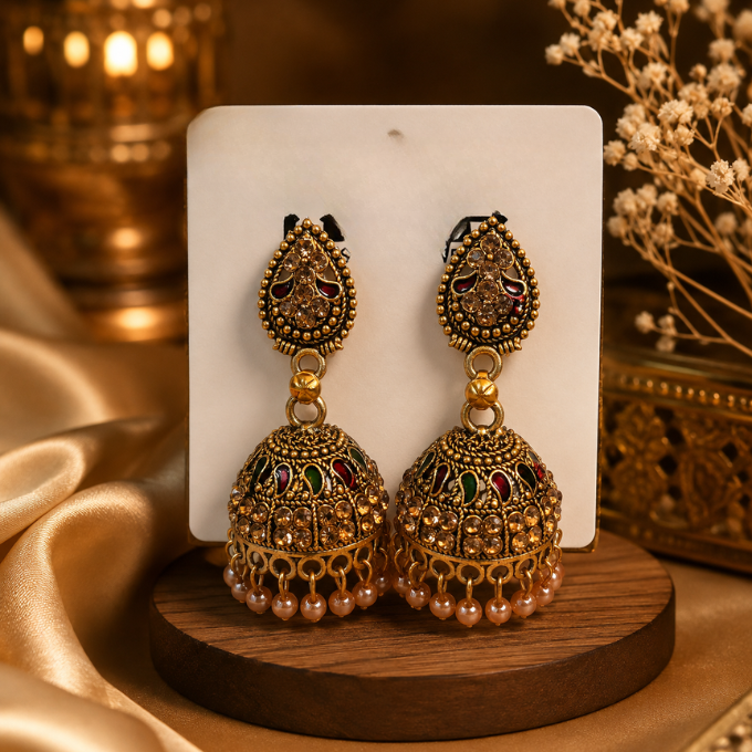 Jhumka (Earrings) - Raniyaa Antique Jhumka – image 1