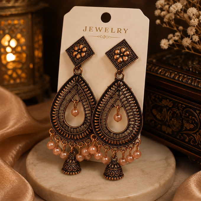 Earrings - Aaradhya Antique Drop Earrings – image 1