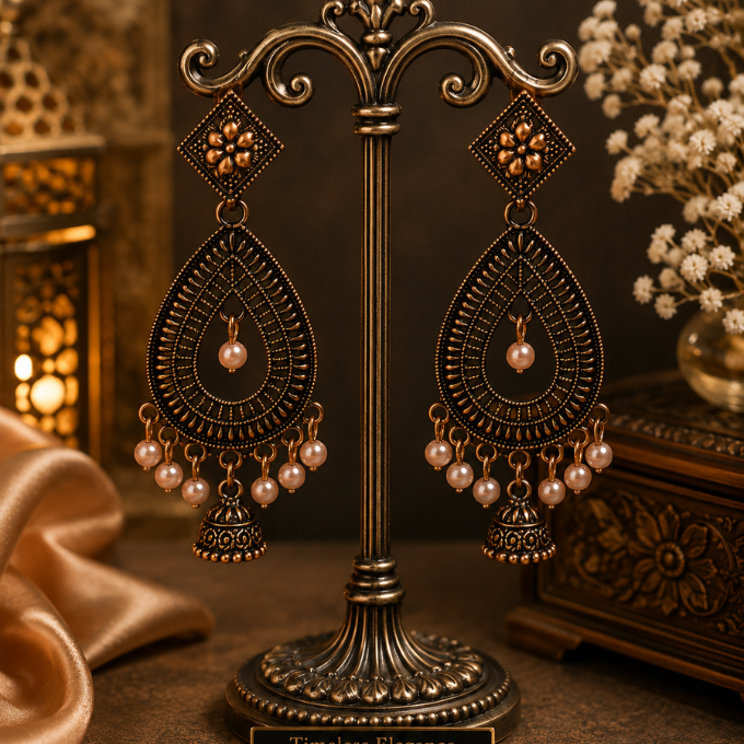 Earrings - Aaradhya Antique Drop Earrings – image 2