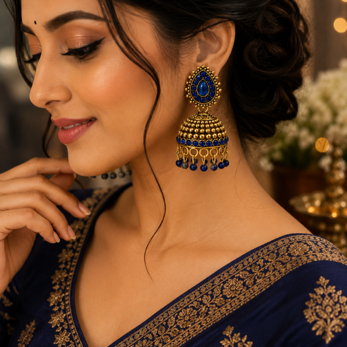 Jhumka ( Earrings) - Neelam Royale Jhumka – image 2