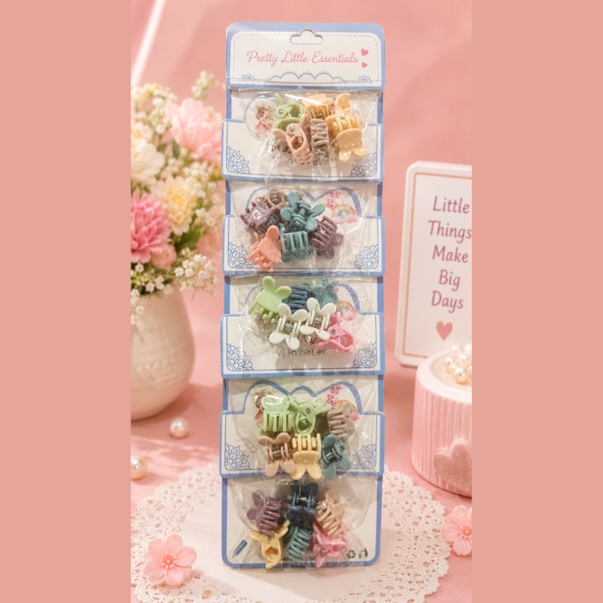 Clips - Multicolor Mini Butterfly Hair Claw Clips – Set – image 3
