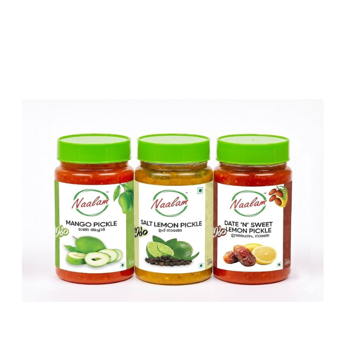 Naalam pickle - combo pack of three pickle jars