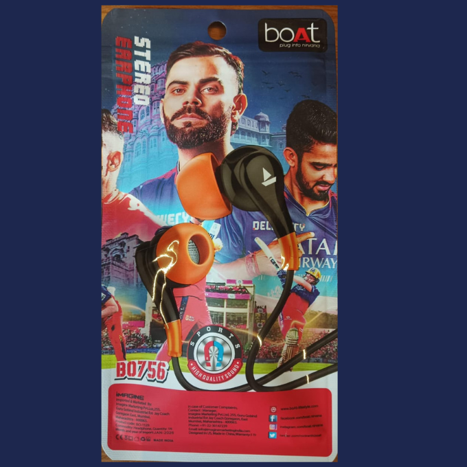 Earphone - boAt B0756 Stereo Bass Earphone – image 2