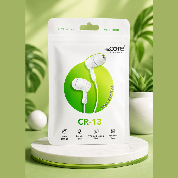 Earphone - Core CR-13 Powerful Bass Stereo Earphone