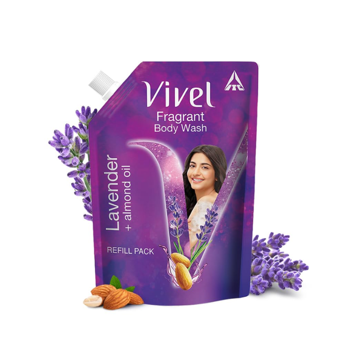 Vivel Fragrant Body Wash – Lavender + Almond Oil (350 ml)