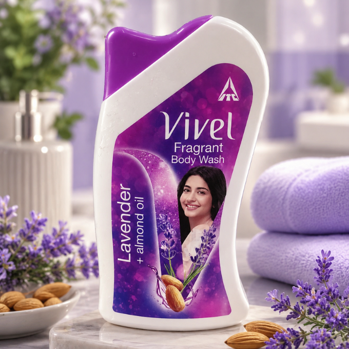 Vivel Fragrant Body Wash – Lavender + Almond Oil 200ml