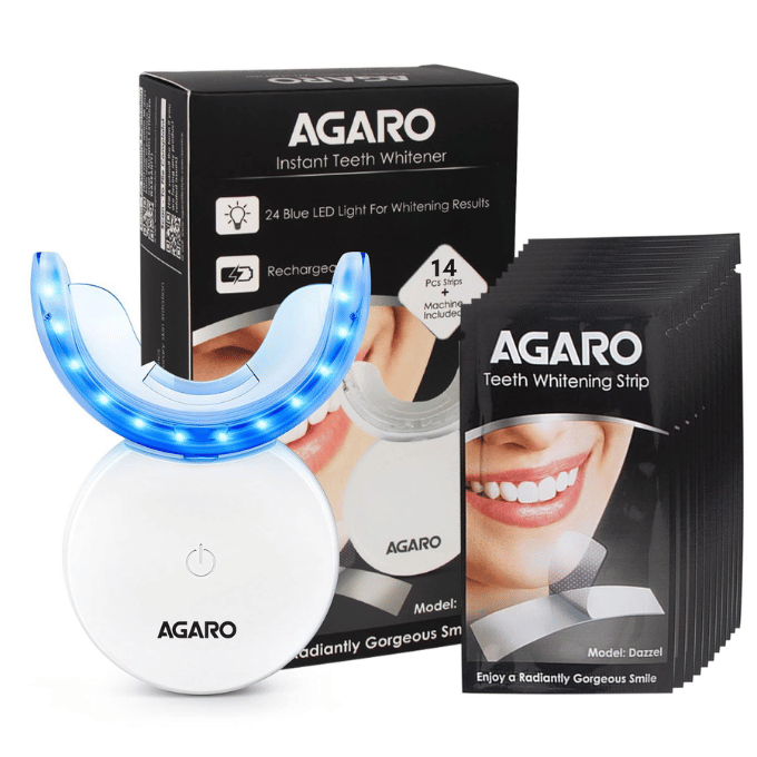 AGARO Dazzle Instant Teeth Whitening Kit with 14 Pcs Strips, Manual Dental Whitening Kit for adults, – image 1