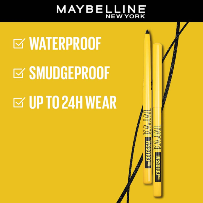 Maybelline New York Kajal, Black, Matte Finish – image 4