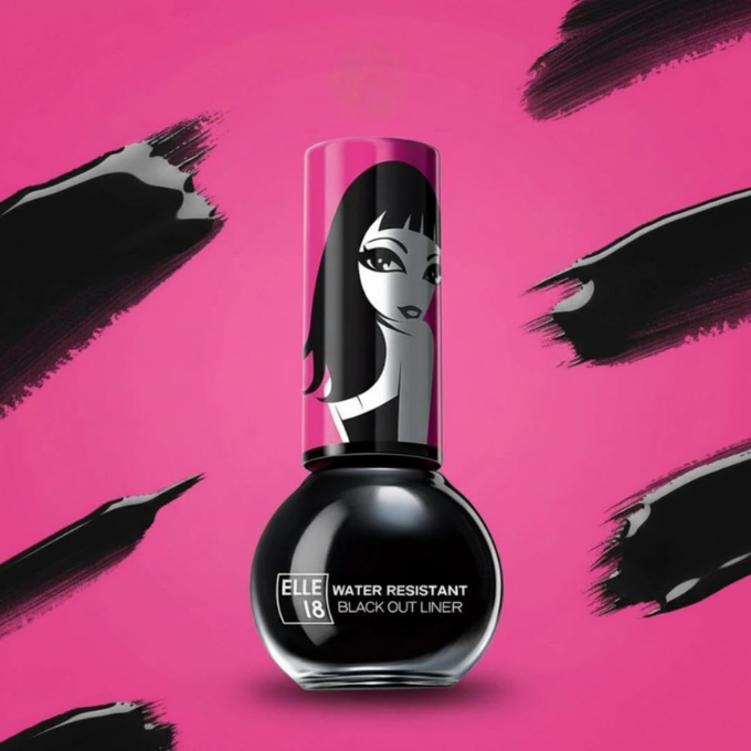 Elle 18 Water Resistant Black Out Eye Liner|| Black|| 5 ml – image 2