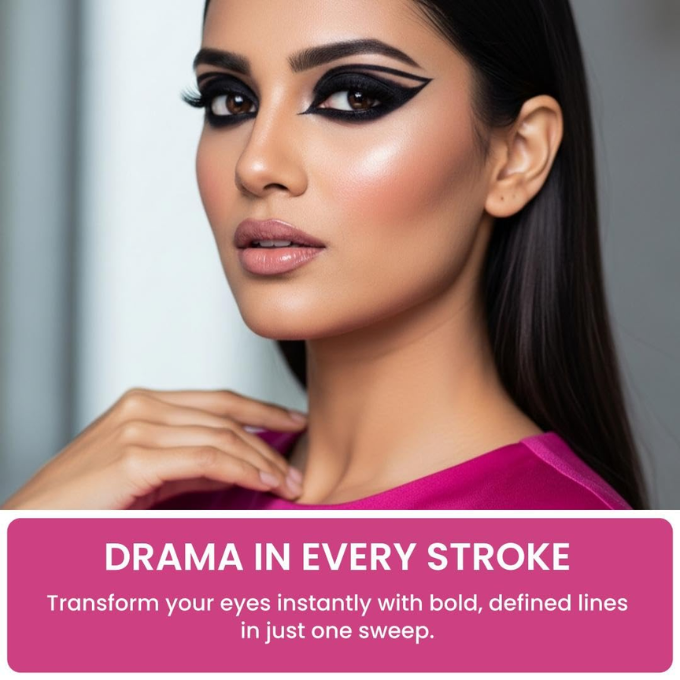 Elle 18 Water Resistant Black Out Eye Liner|| Black|| 5 ml – image 4