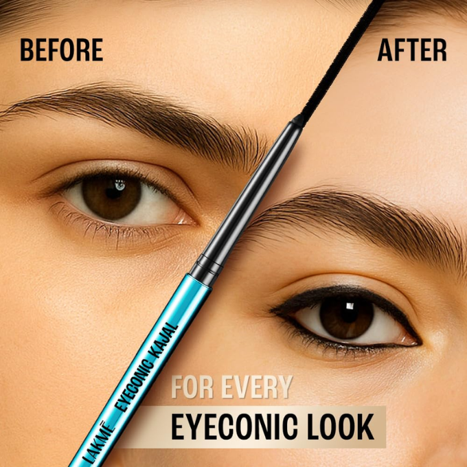 Lakme 9-5 Eyeconic Kajal, Deep Black, Smudgeproof and Waterproof that lasts upto 24H,  – image 2