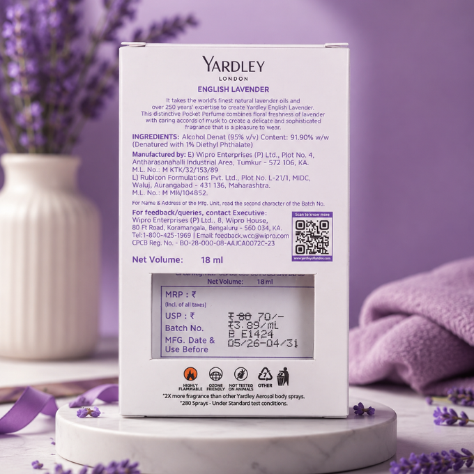 Yardley London English Lavender Compact Perfume 18ml – image 4