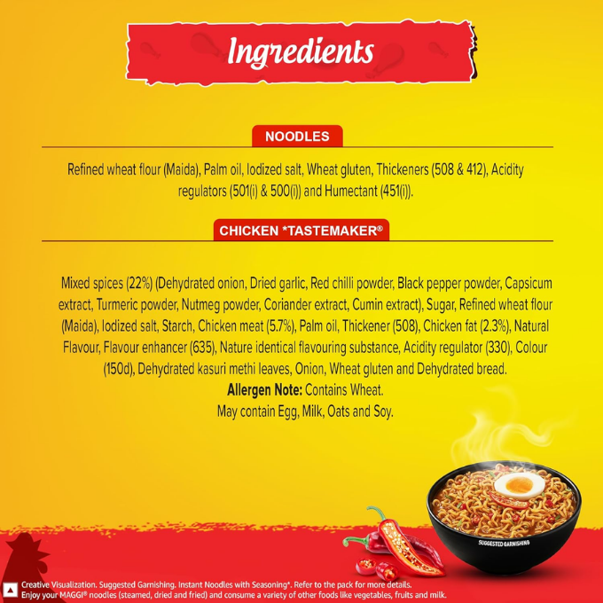 MAGGI 2-Minute Chicken Instant Noodles, 284g/304g – image 2