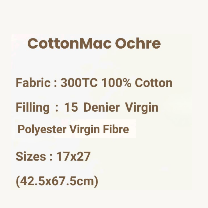 Pillow - CottonMac Ochre 17x27 (42.5 x 67.5 cm) – image 4