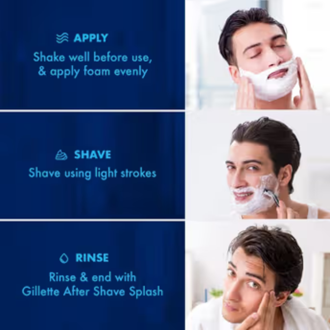 Gillette Regular Pre Shave Foam  418g (33% Extra) – image 4