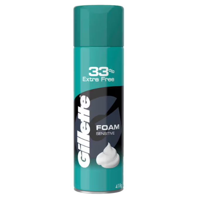 Gillette Classic Sensitive Shave Foam – 418g (33% Extra) – image 1
