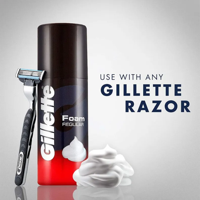 Gillette Shaving Foam Regular, 50 gm – image 2