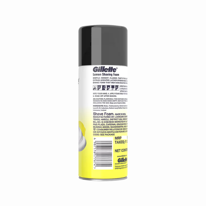 Gillette Shaving Foam Lemon – 196g – image 2