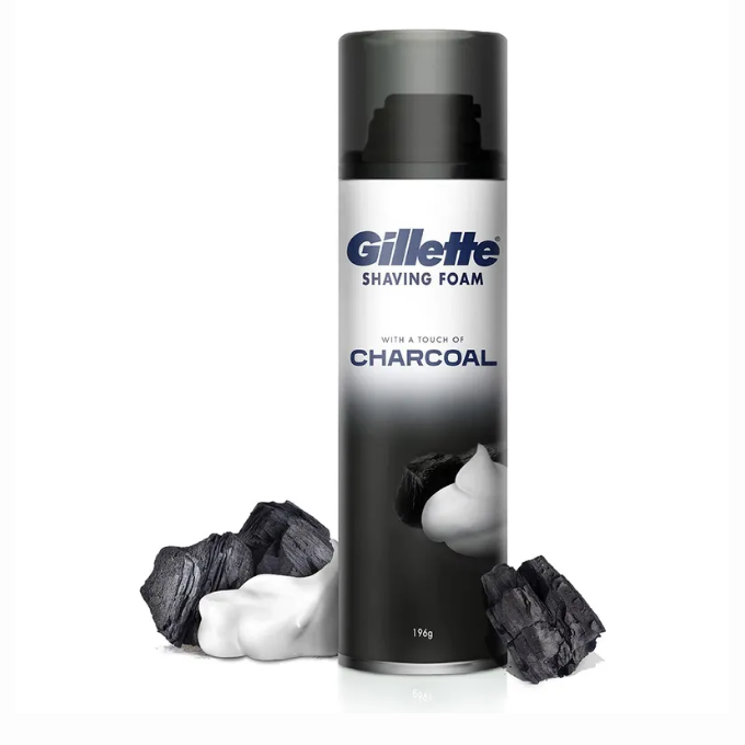  Gillette Charcoal Shaving Foam, 196 gm