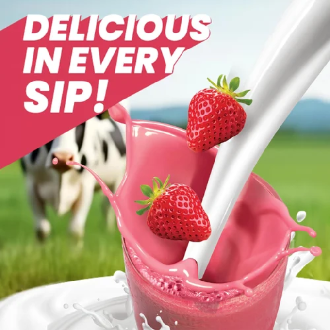 Cavins Strawberry Milkshake 180ml – image 3