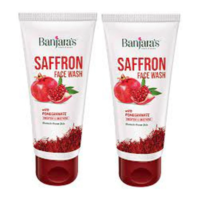 Banjaras SAFFRON FACE WASH WITH POMERANATE (100 ml) Buy 1 Get 1 Free – image 2