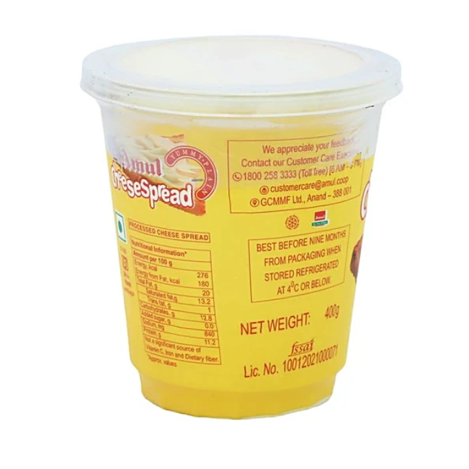 Amul Yummy Plain Cheese Spread, 400 g Tub – image 3
