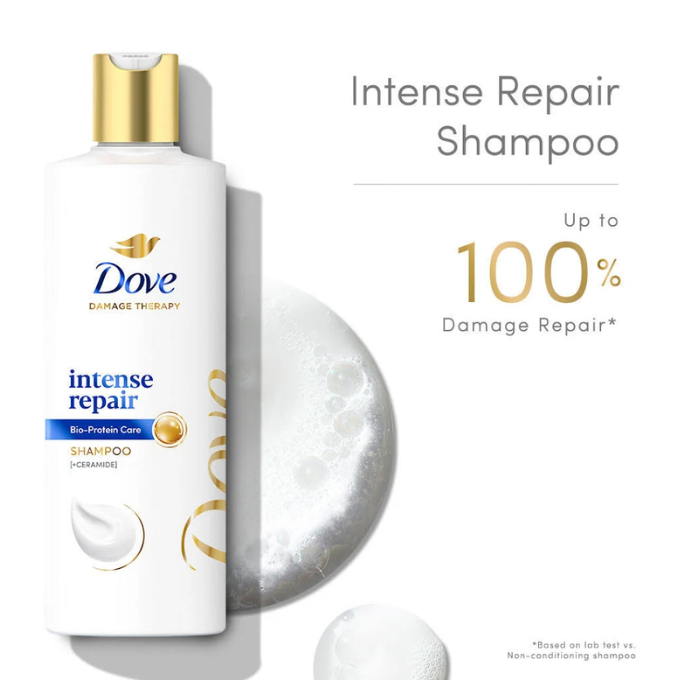 Dove Intense Repair Shampoo For Dry & Damaged Hair 180ml – image 2