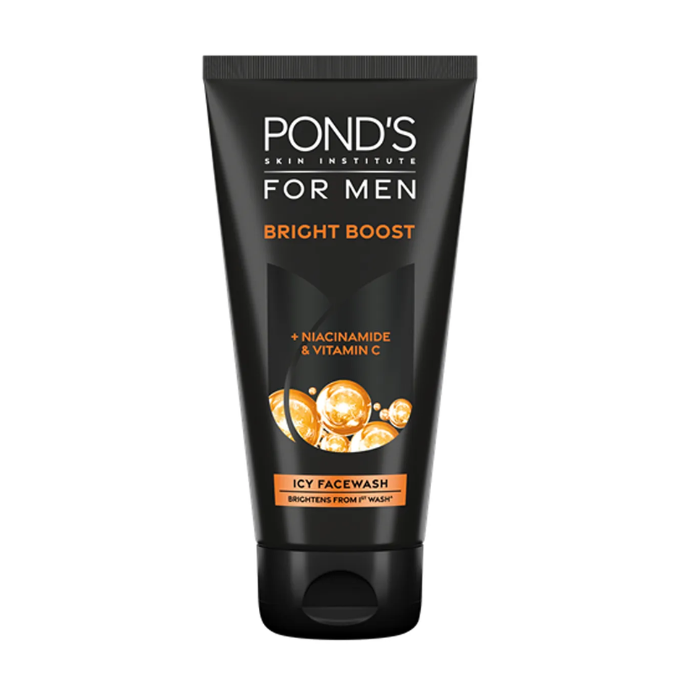 Pond'S Men Bright Boost Icy Facewash, 150 gm