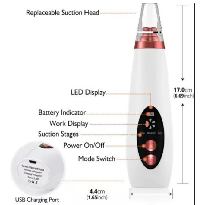 Face Cleaner | Multi- Functional Cleaning | Remove Blackhead & Whitehead Device. – image 3