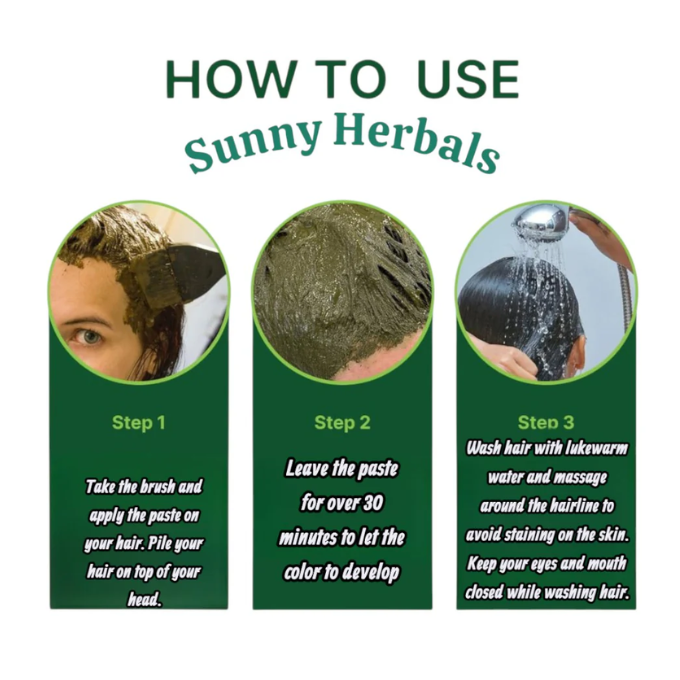 Hair Color |Hair Dye| Sunny Herbals Ammonia-Free Black Hair color  – image 4