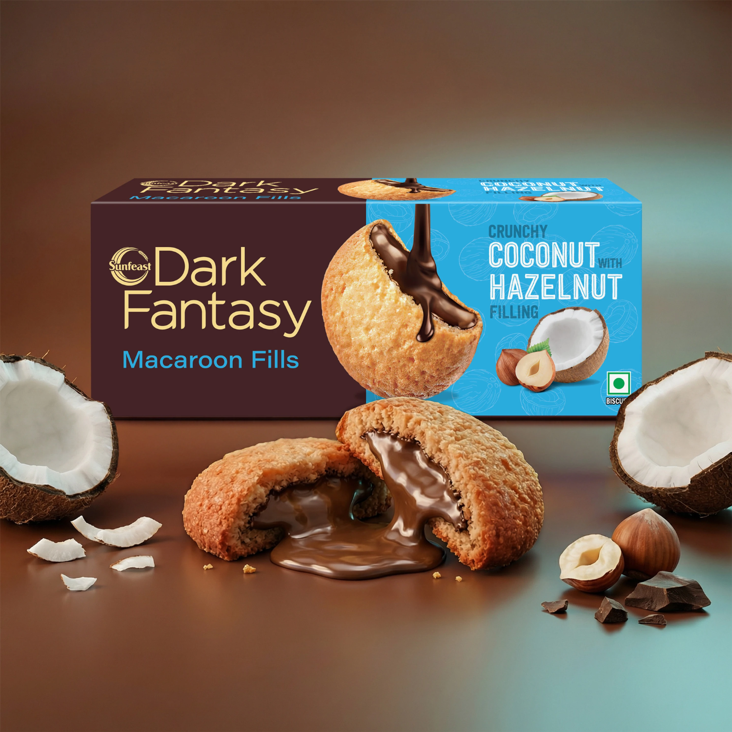 Coconut & Hazelnut Macaroon Fills by Sunfeast Dark Fantasy 69 G
