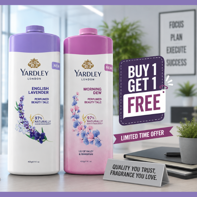 Talc - Yardley London Buy 1 Get 1 Free