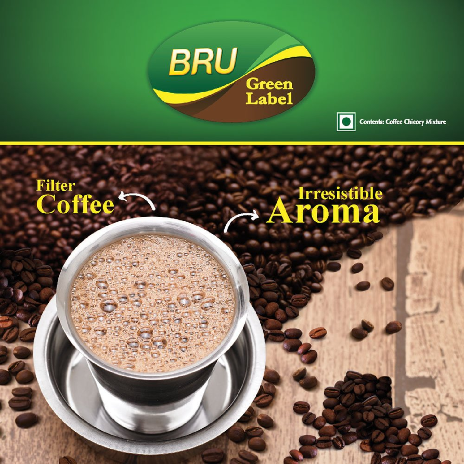 BRU Green Label Filter Coffee Powder 500 g – image 2