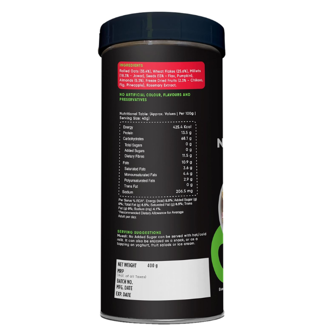  True Elements Muesli No Added Sugar 400gm – image 2