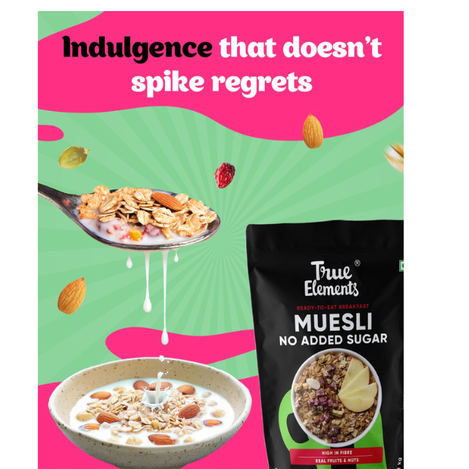  True Elements Muesli No Added Sugar 400gm – image 6
