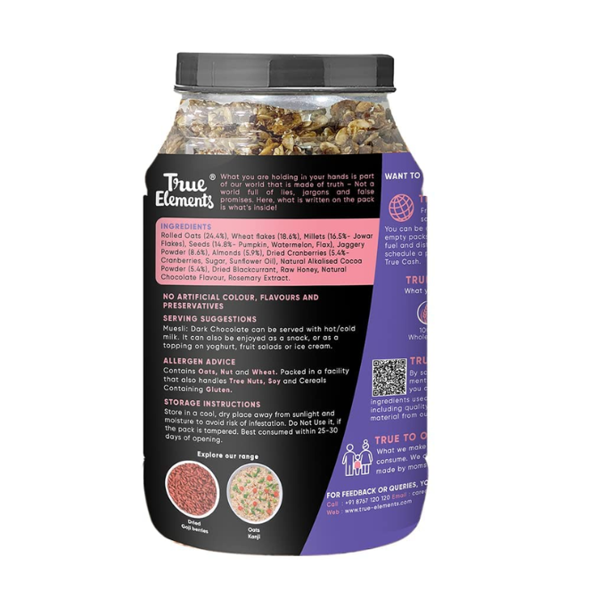 True Elements Dark Chocolate Muesli 1kg – image 3