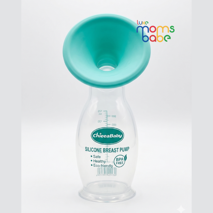 ChieeaBaby Silicone Manual Breast Pump with Milk Collection Bottle (BPA Free) – image 1