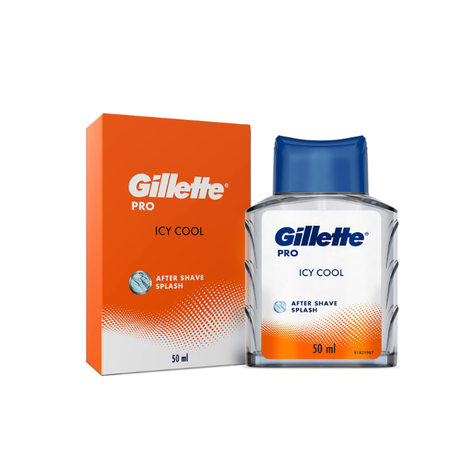  Gillette Men Pro Fresh After Shave Splash Icy Cool Liquid 50Ml, White