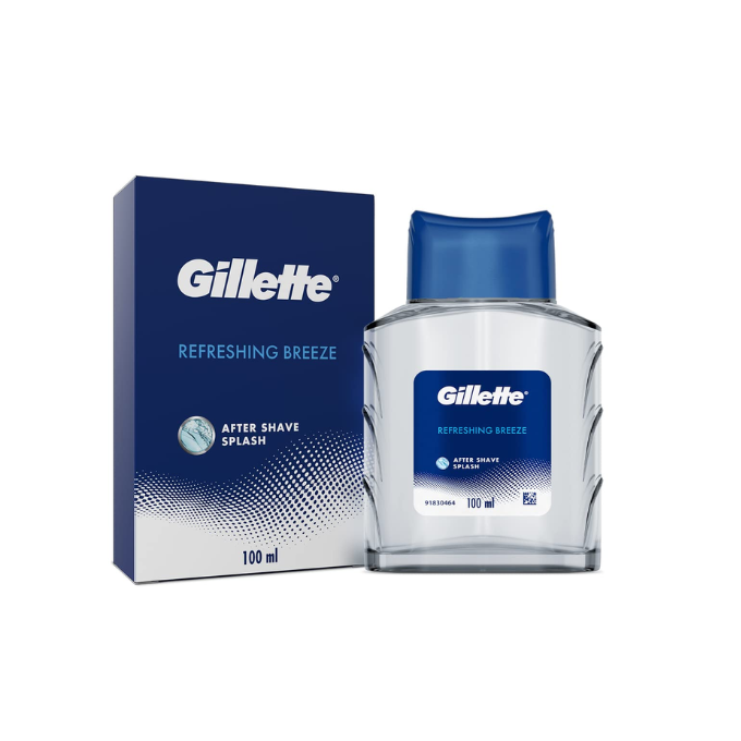 Gillette AFTER SHAVE SPLASH REFRESHING BREEZE 100ML, White.
