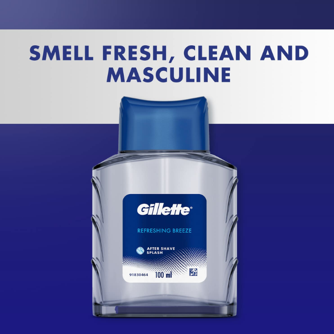 Gillette AFTER SHAVE SPLASH REFRESHING BREEZE 100ML, White. – image 4