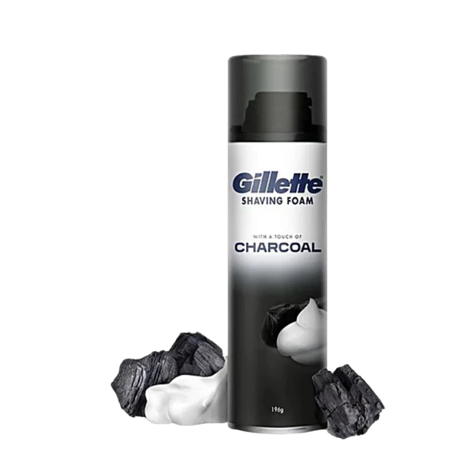 Gillette Shaving Foam - Charcoal, 196 g