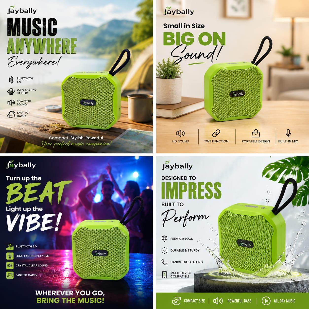 Jaybally Mini Portable Wireless Bluetooth Speaker – Compact Rechargeable Outdoor Speaker – image 4