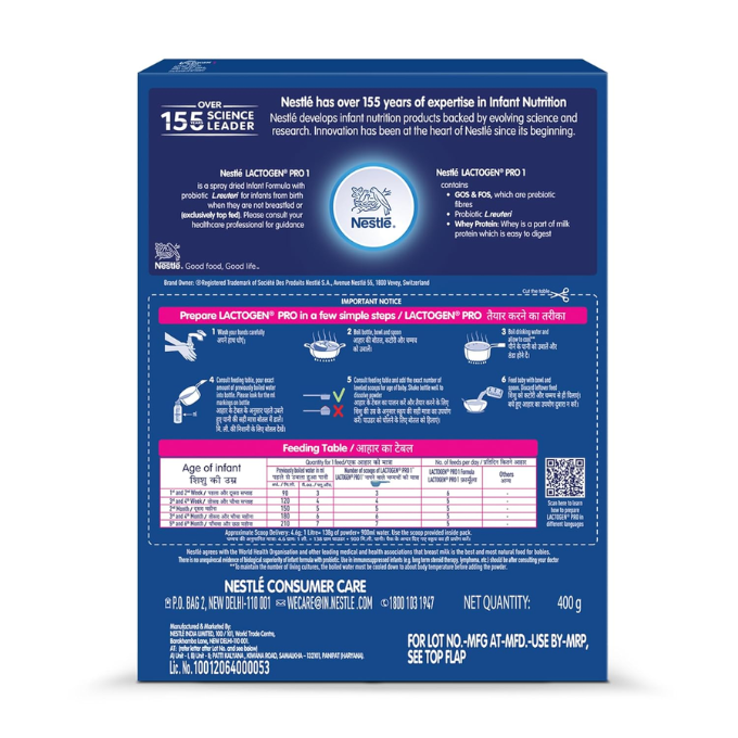 NESTLE Lactogen Pro 1 Up To 6 Months Infant Formula With Probiotic Refill – image 2