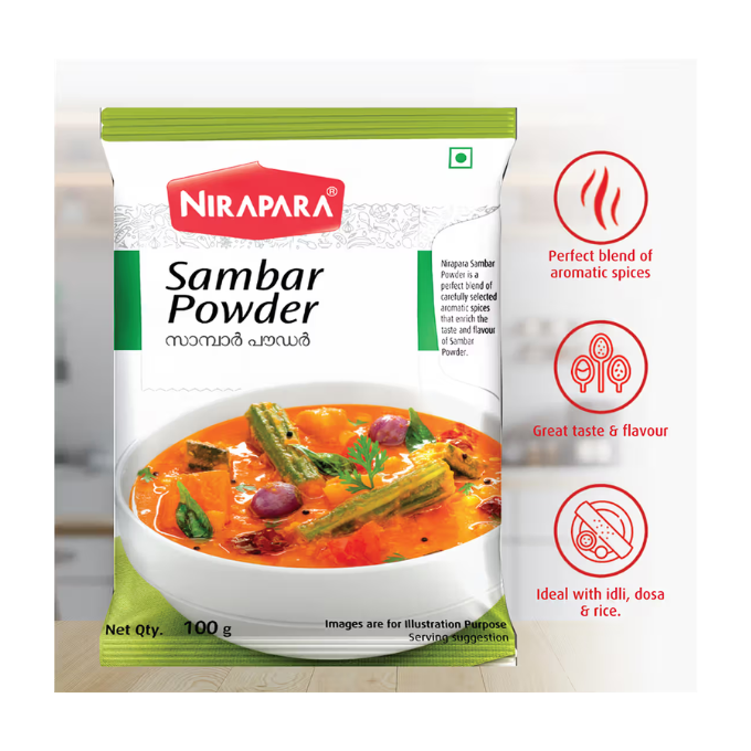 NIRAPARA  SAMBAR POWDER 100 G – image 3