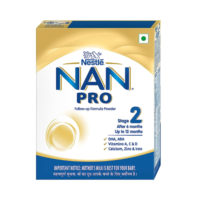 NESTLE Nan Pro 2 Follow-Up Formula Powder, After 6 Months Stage 2 400g Refill Pack 