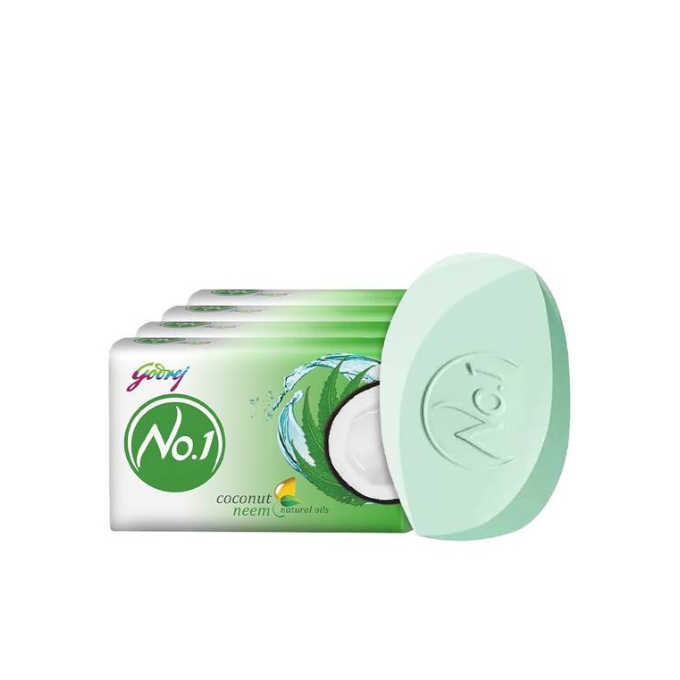 Godrej No.1 Coconut & Neem Bath Soap 