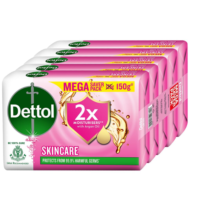 Dettol Skincare Moisturizing Beauty Bathing Soap Bar with Argan Oil (750gm) | 