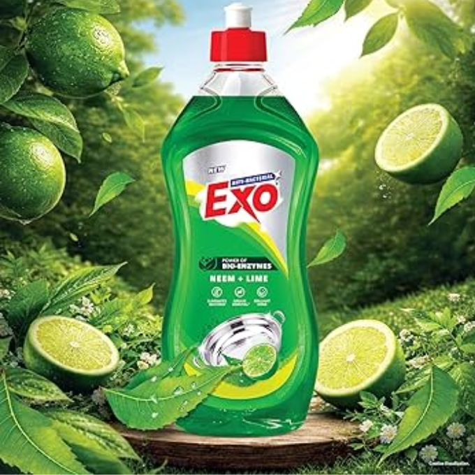 Exo Anti-bacterial Liquid dishwash gel infused with neem and lime 750 ml – image 2